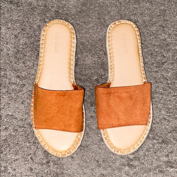 Old Navy Shoes - ✨Faux suede espadrille slide sandals
